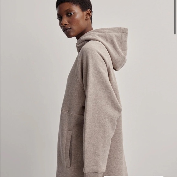 Varley Stirling Half Zip Hoodie Taupe Marl - Picture 3 of 7